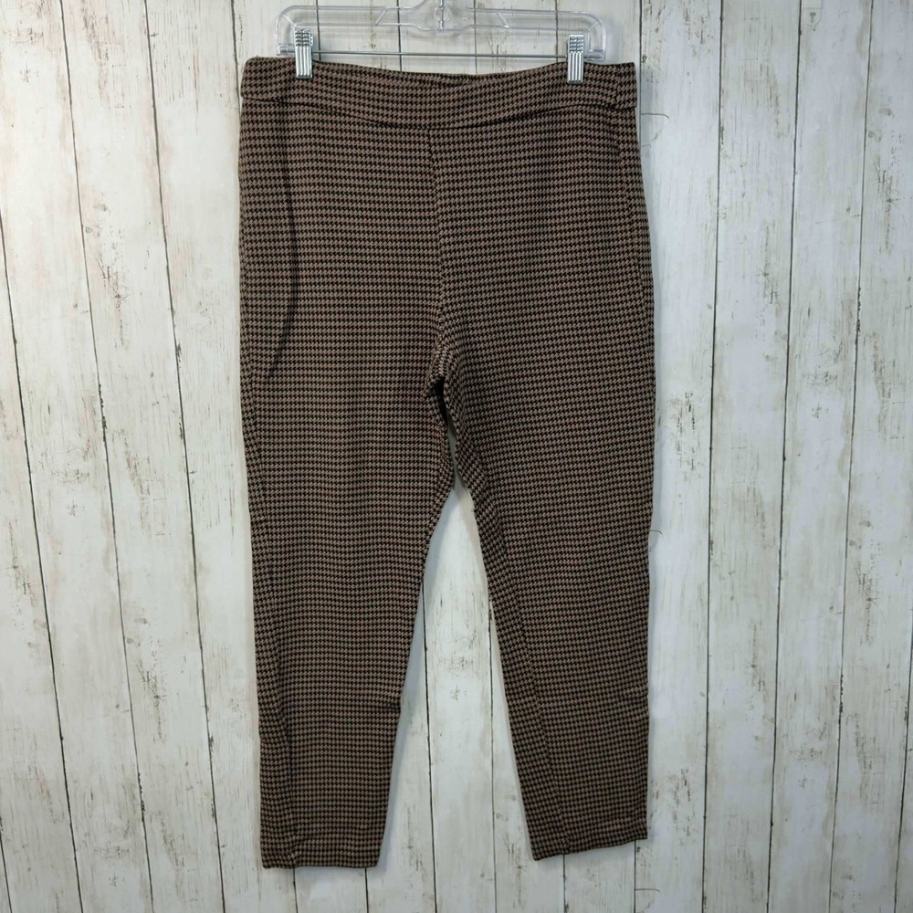 Tahari Women's Houndstooth Stretch Pull-On Ankle Pants Size L‎